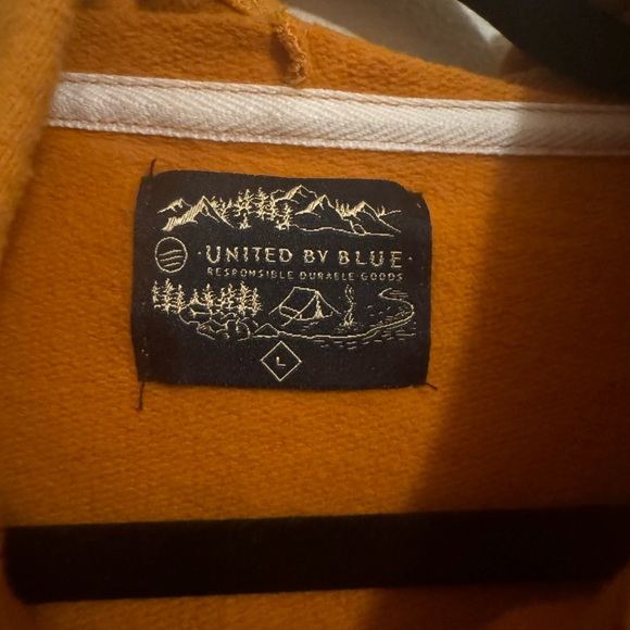 United By Blue Salmon Lightweight Hoodie Sweatshirt Men’s Large - Picture 3 of 4